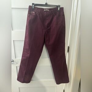 Lee Women's Maroon Relaxes Straight Leg Jeans